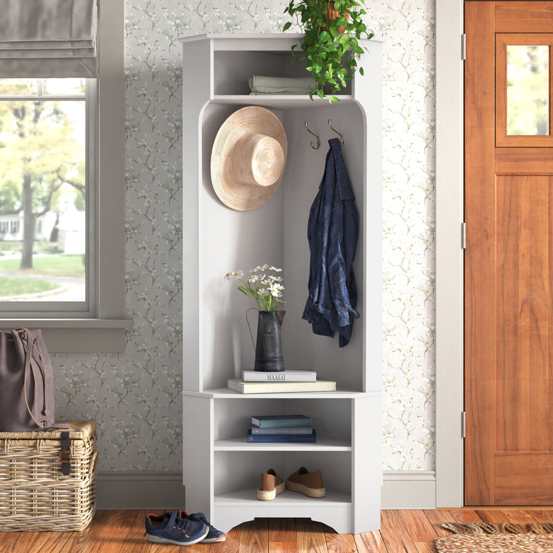 Mount Holly 30.5'' Wide Hall Tree with Shoe Storage
