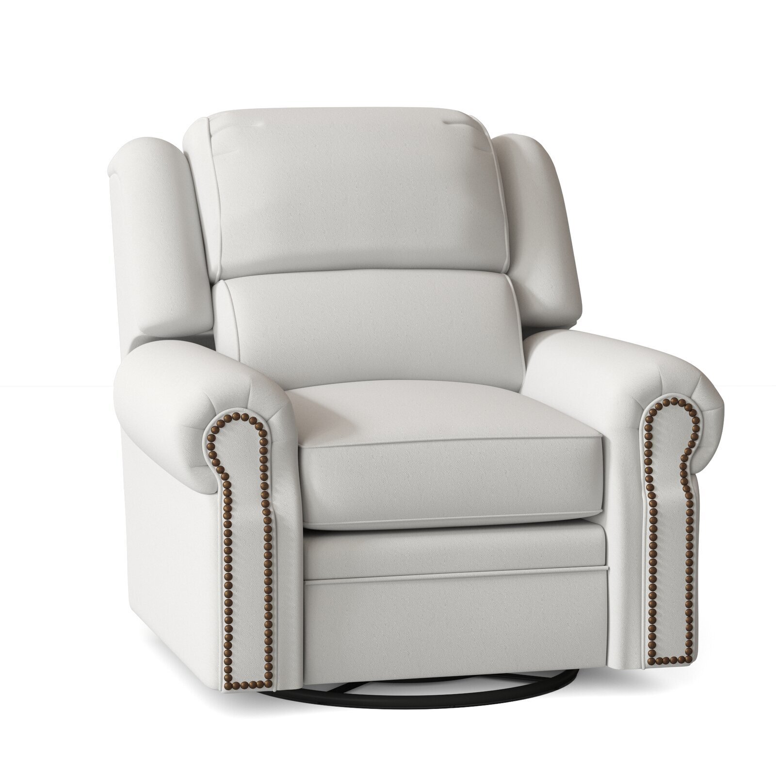 Nailhead Trim Modern Swivel Recliner