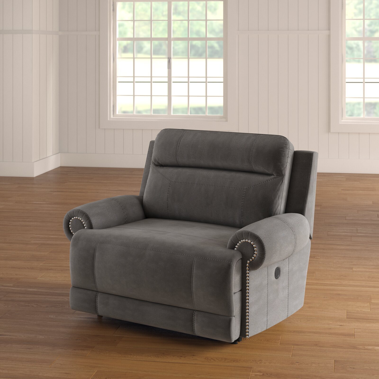 Nailhead Trim Wide Recliner