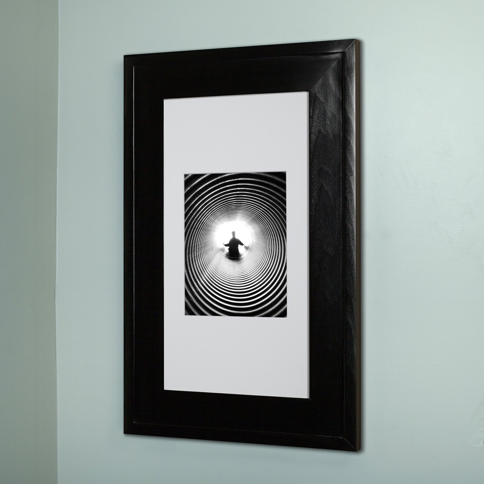 Narrow Recessed Black Medicine Cabinet