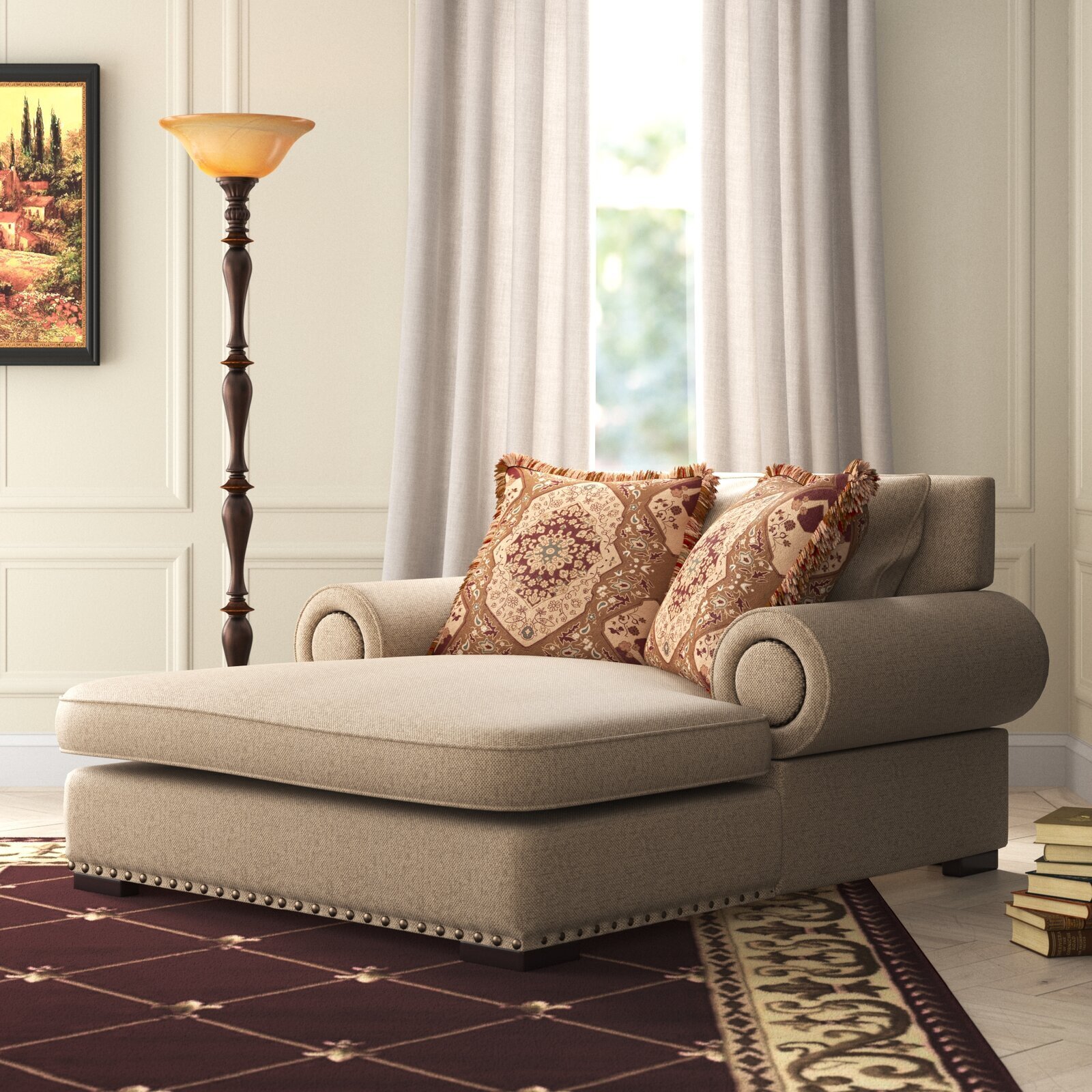 Neutral Trim Extra Wide Chaise