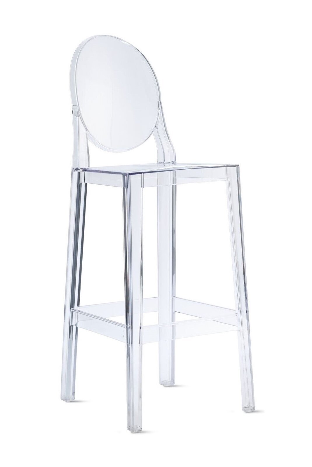 Oval Back Clear Acrylic Bar Stools