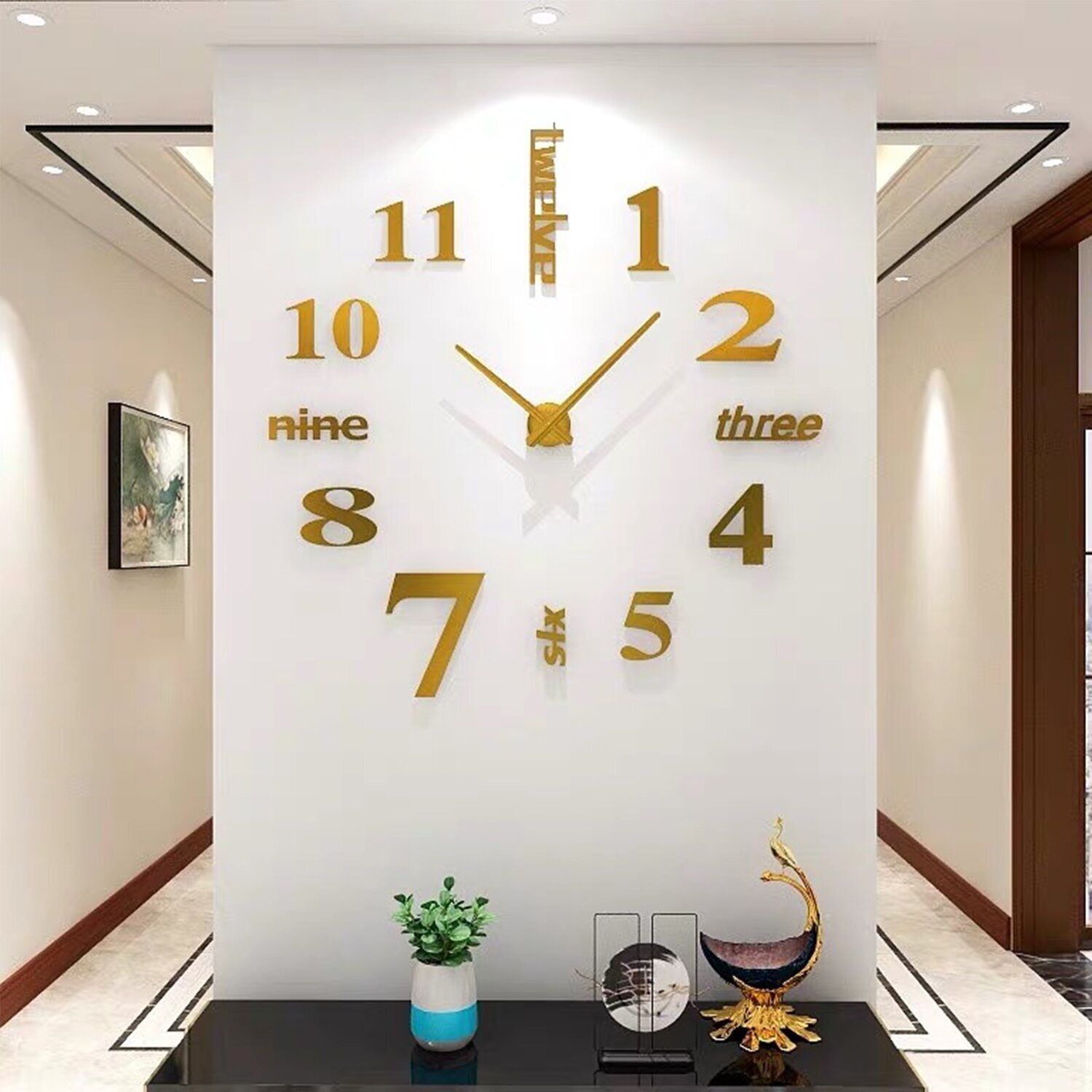 Oversized Skeleton Wall Clock