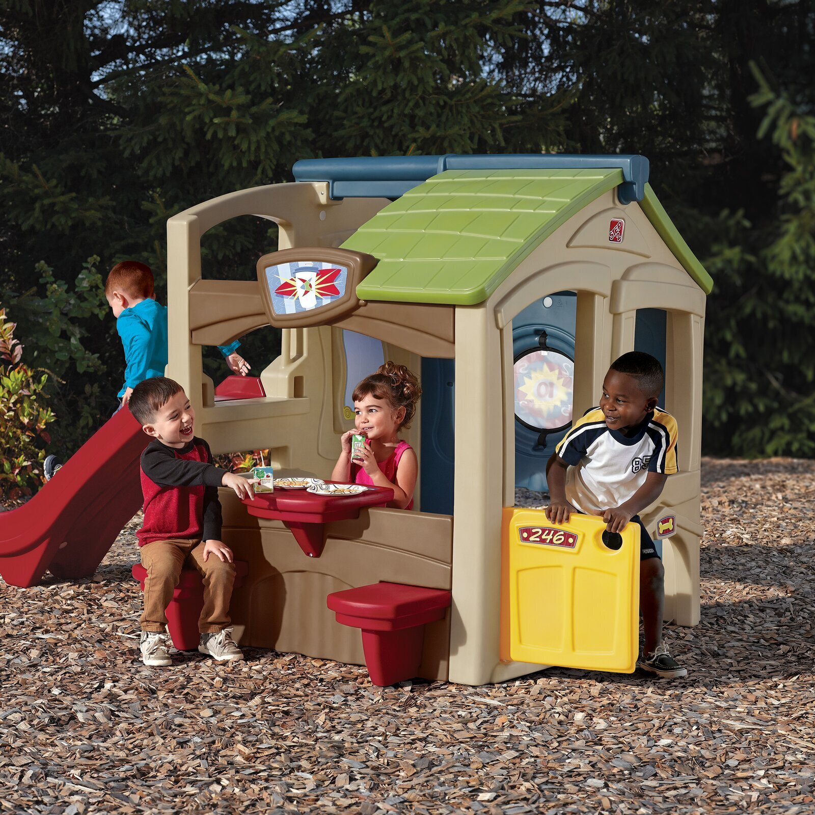 Plastic Playhouse for Kids with Countertop 