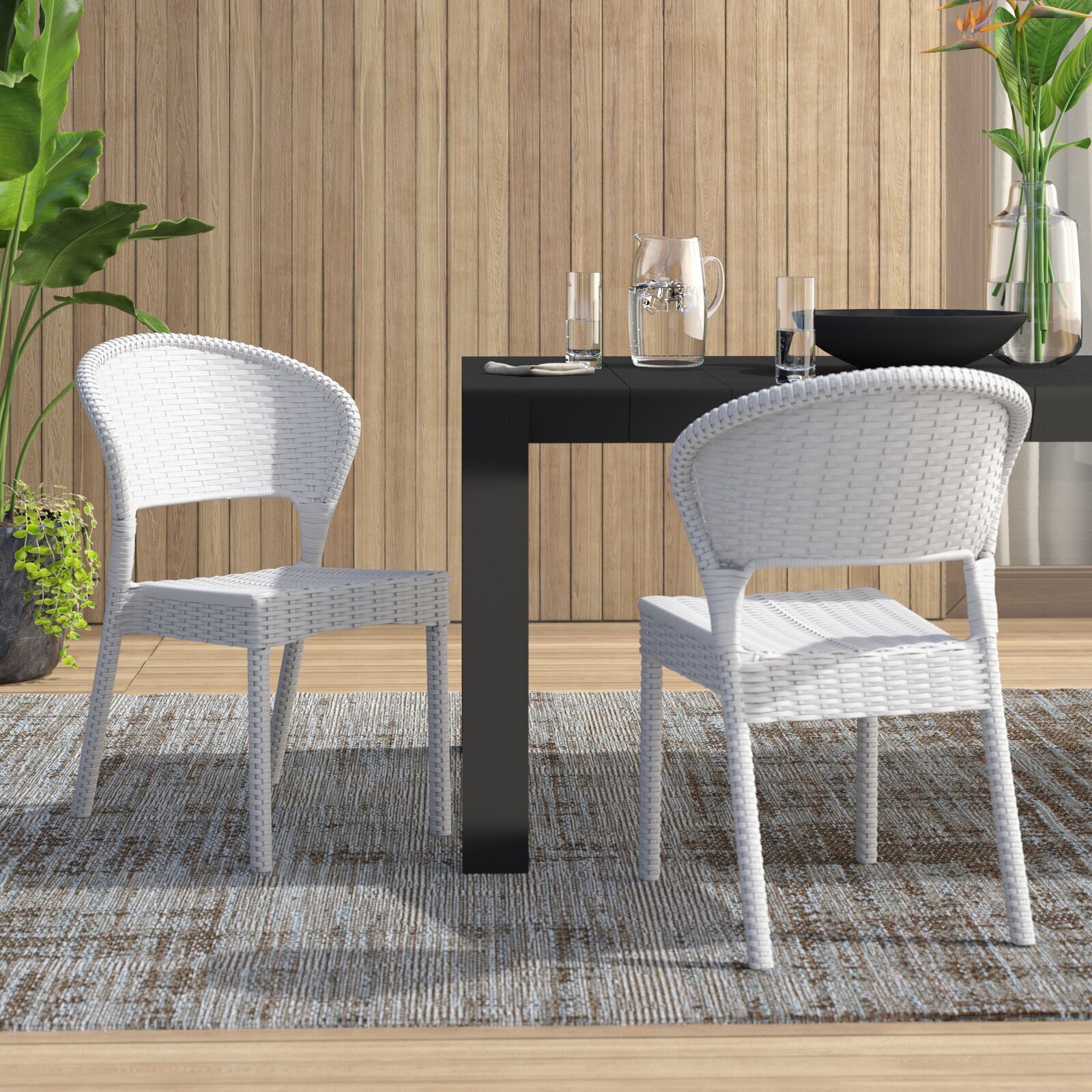 Resin Wicker Side Chair