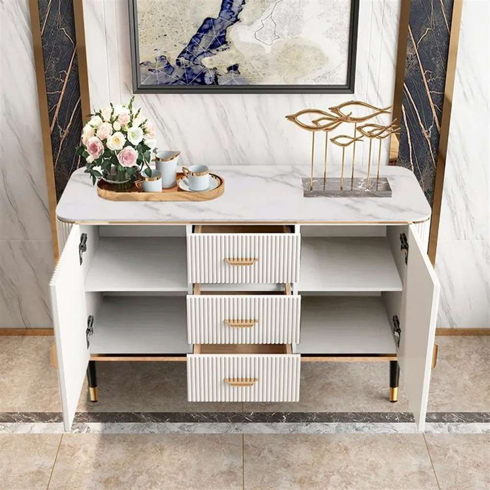 Retro Marble Top Sideboard