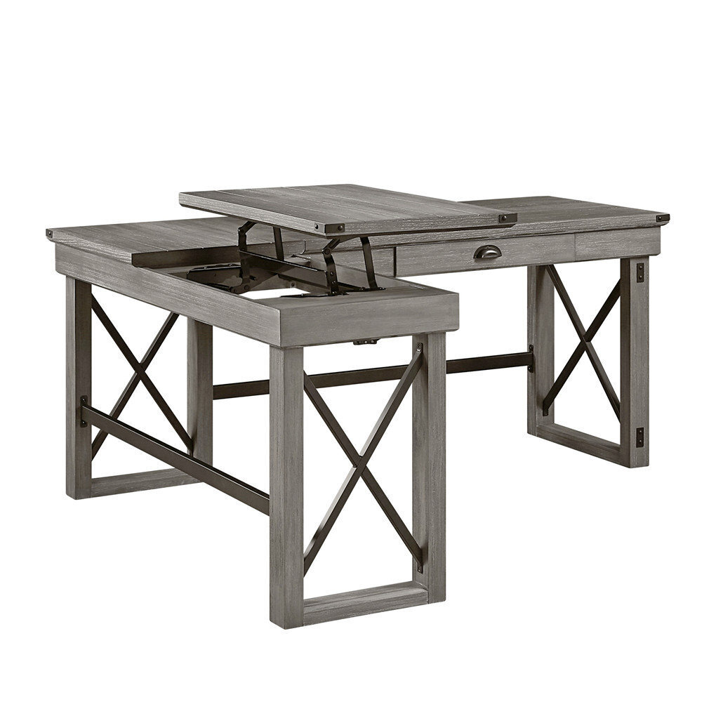 Rustic Solid Wood Corner Desk