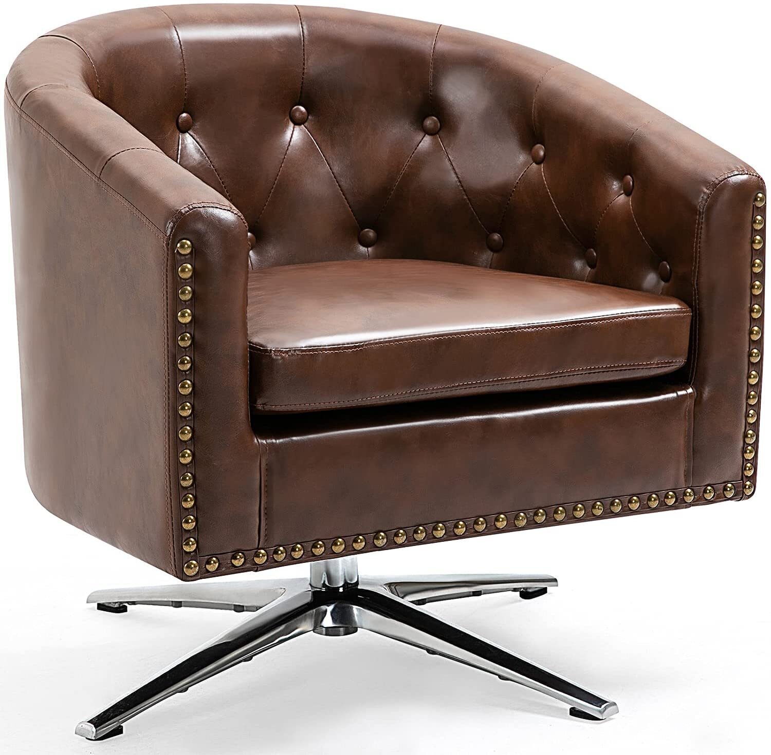 Shallow Short Swivel Club Chair