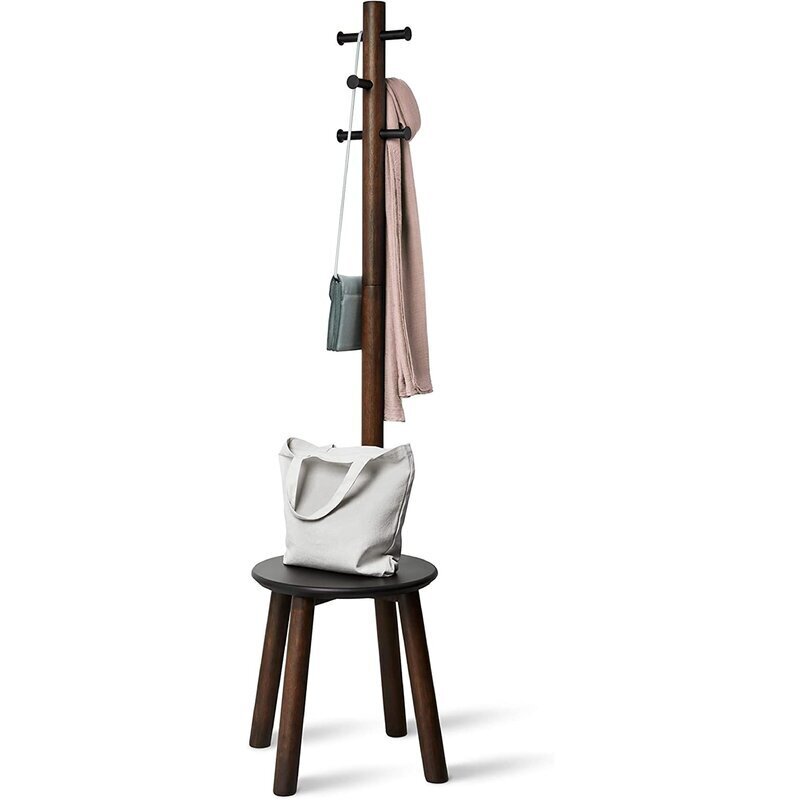 Simple Wood Corner Coat Stand