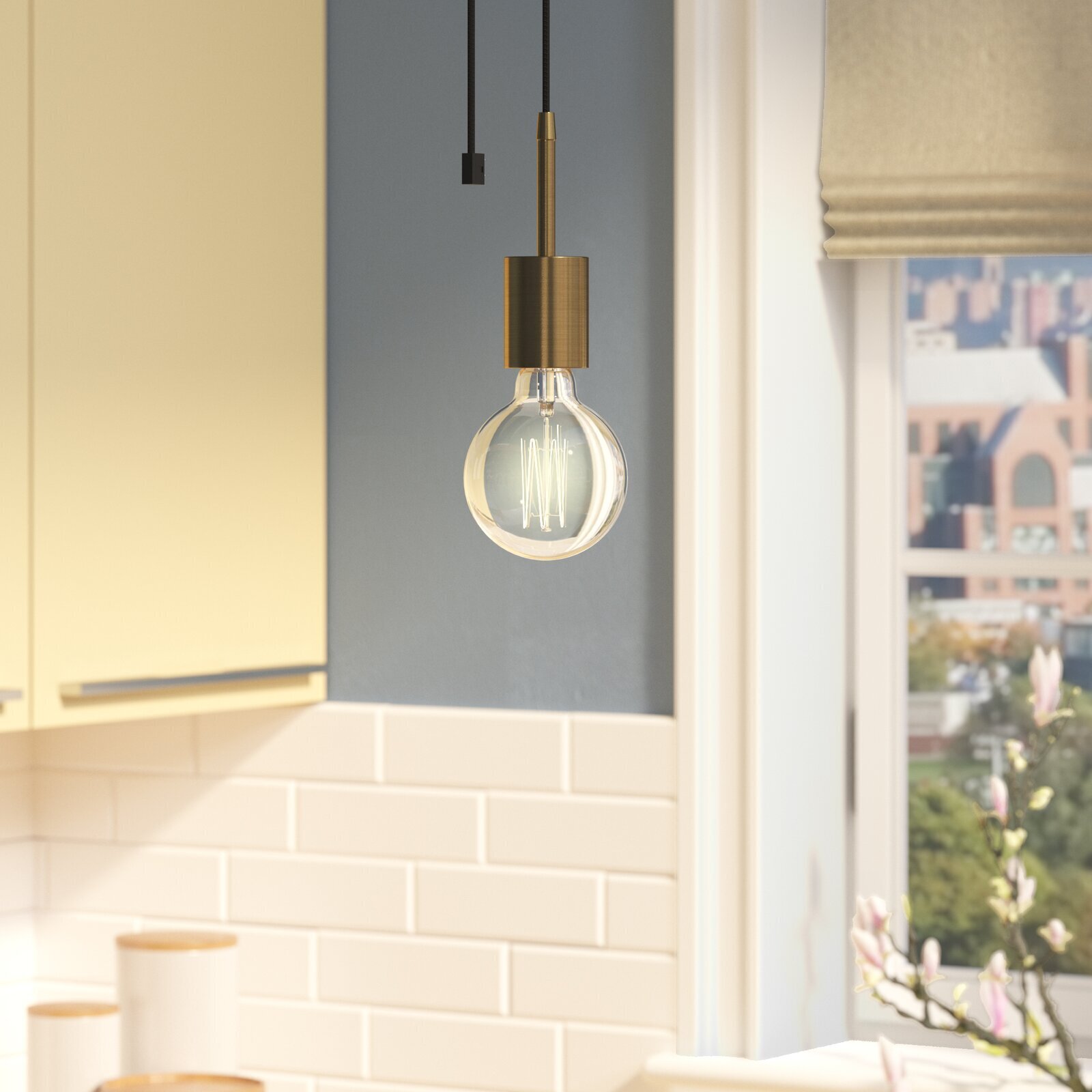 Single Bulb Vintage Swag Lamp