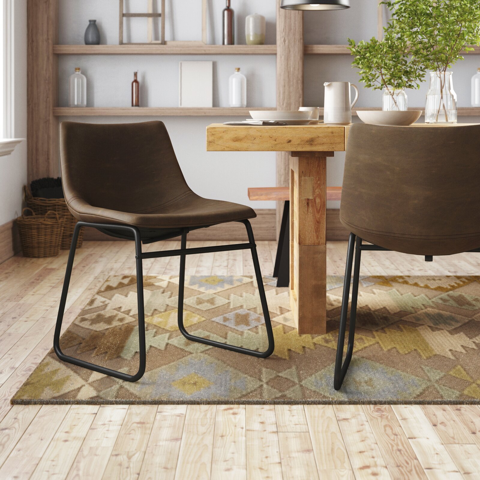 Sled base sturdy dining chairs 