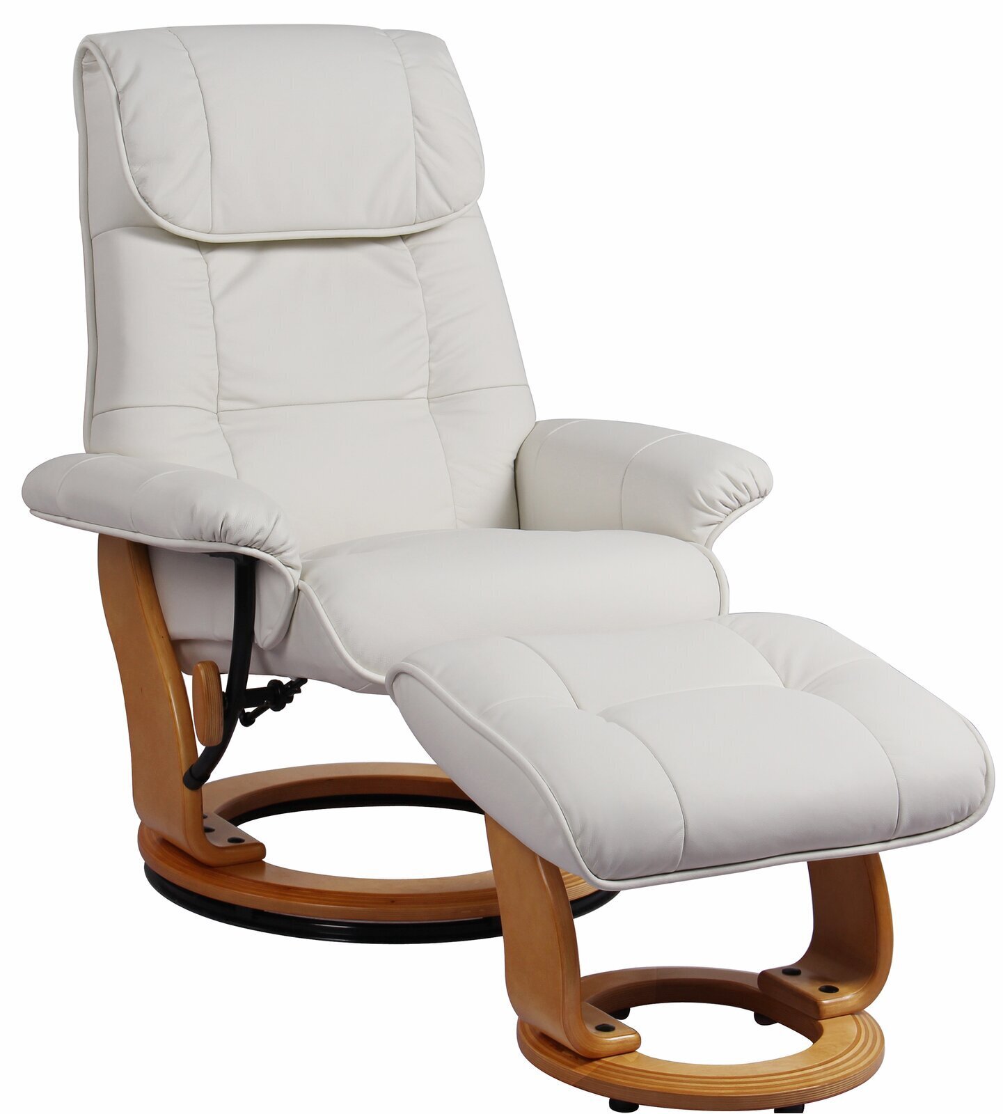 Slim Leather Swivel Recliner