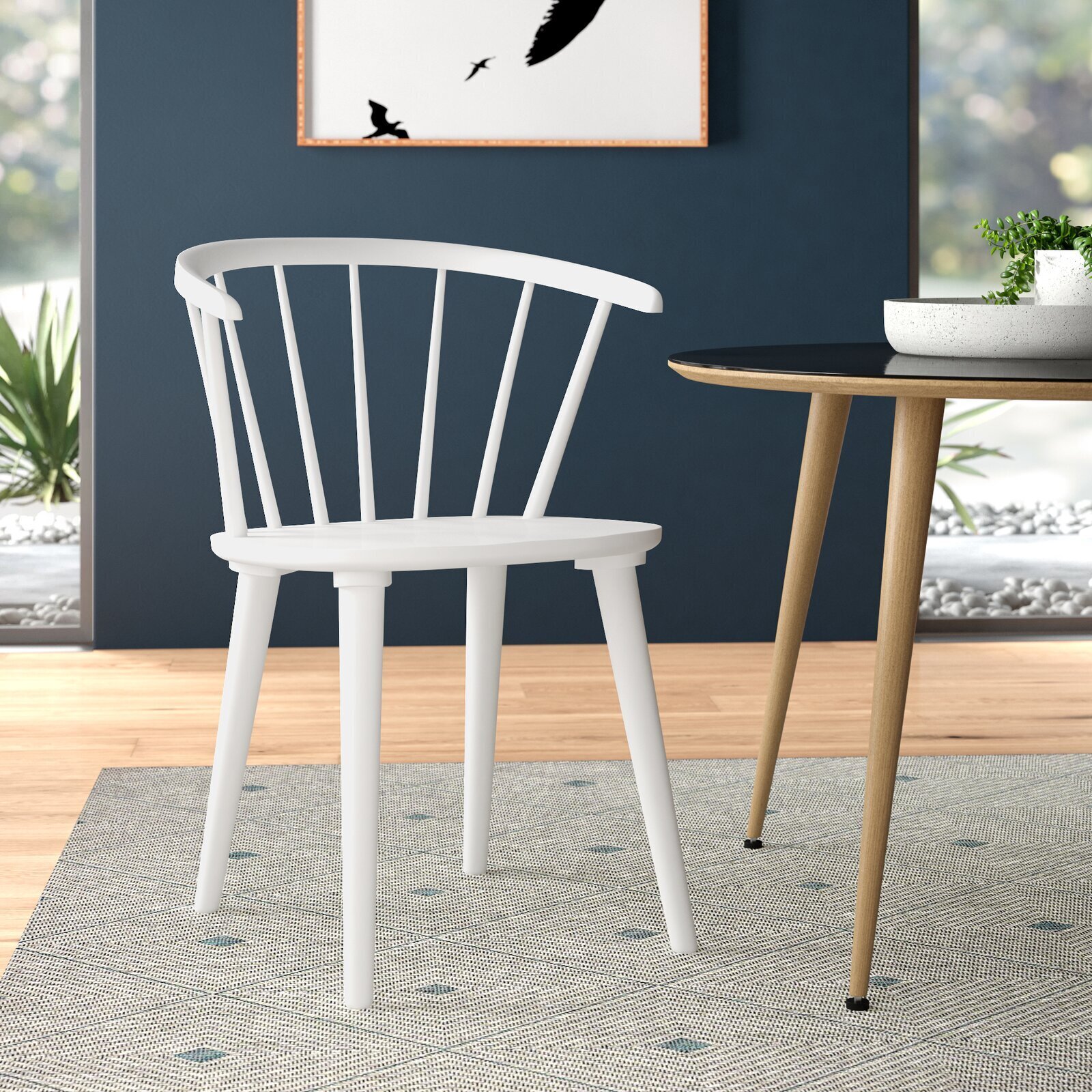 Small White Windsor Chair 