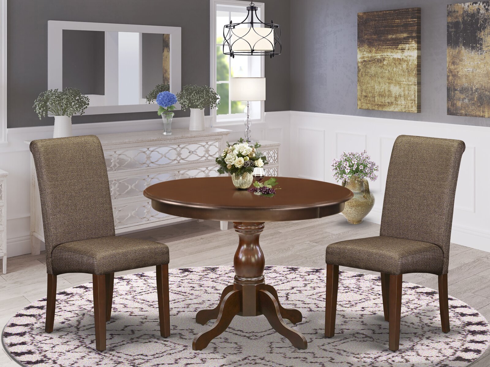 Solid Wood Breakfast Nook Dining Set