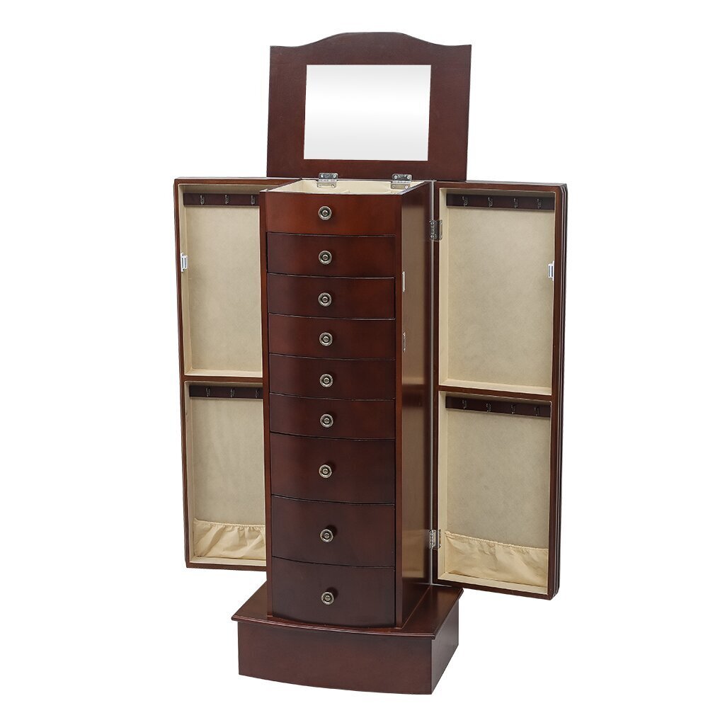Solid Wood Jewelry Box For Necklaces