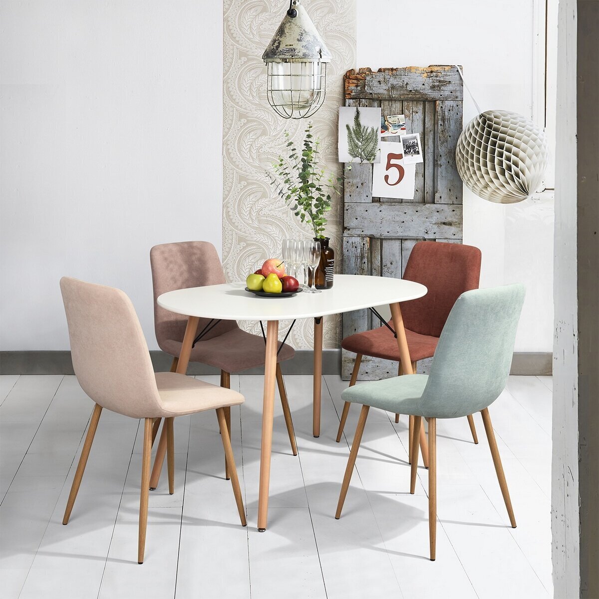 Solid Wood Oval Dining Table