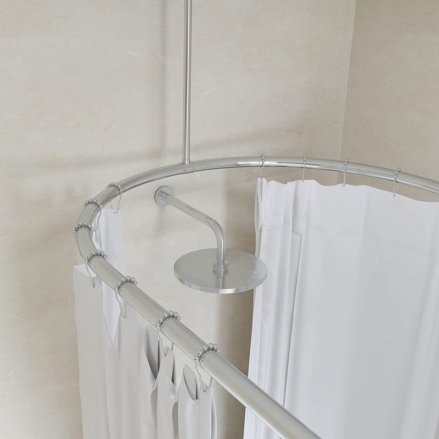 Steel Oval Shower Rod