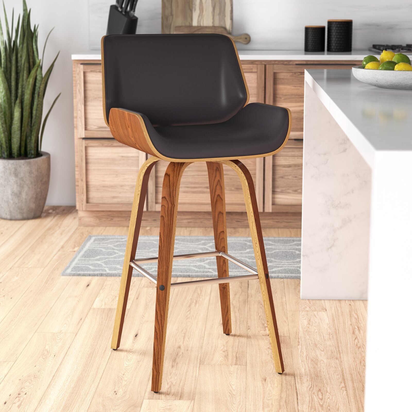Swivel Mid Century Modern Counter and Bar Stool
