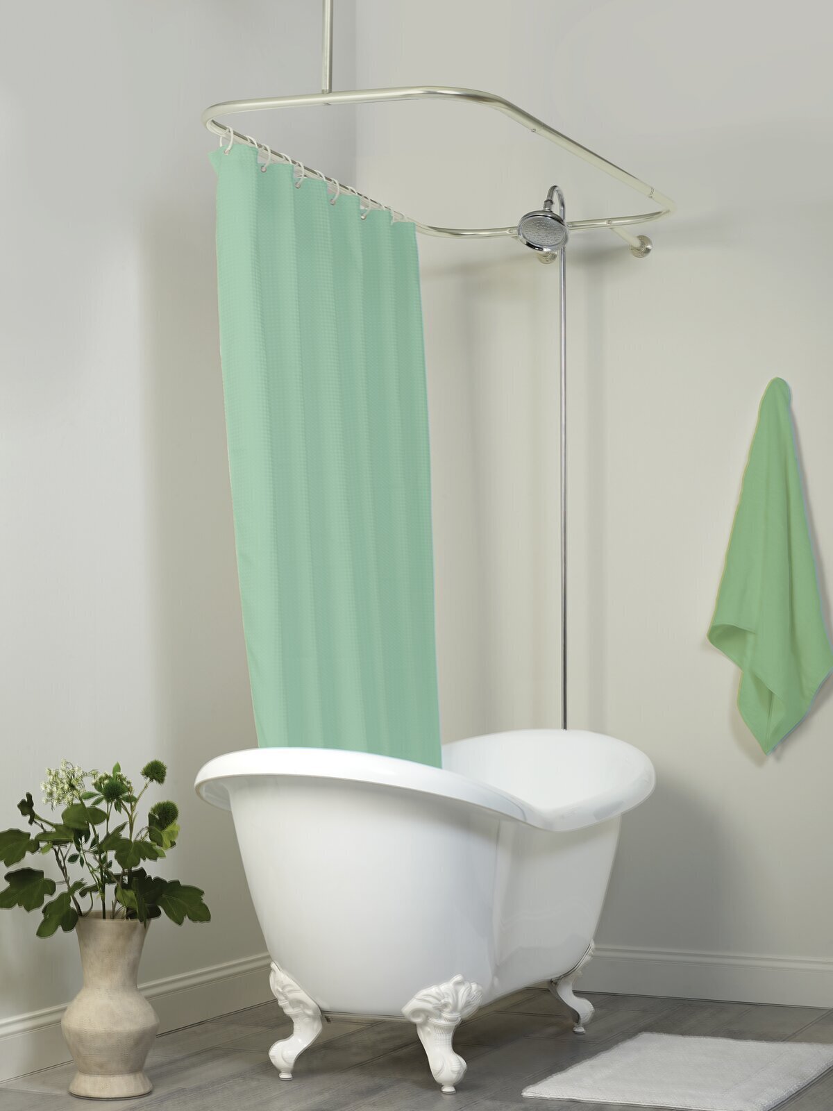 Oval Shower Curtain Rod