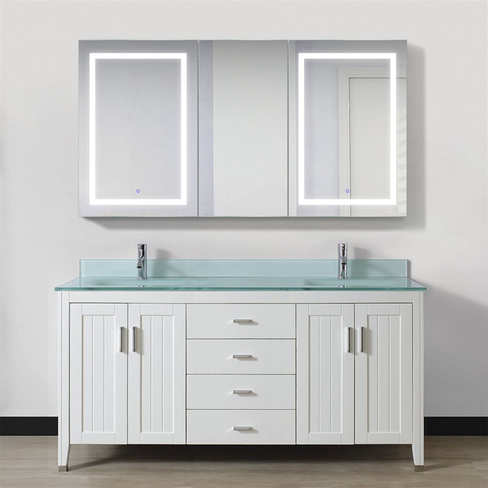 Three Mirror Medicine Cabinet