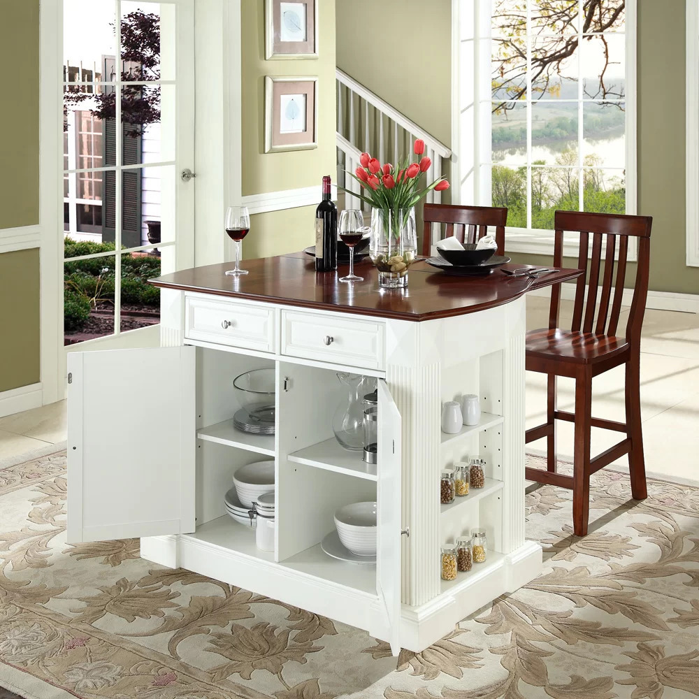 Traditional Island with Wine Rack