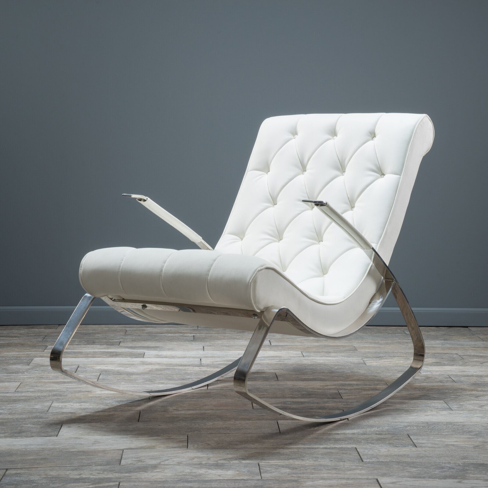 Modern Leather Rocking Chair