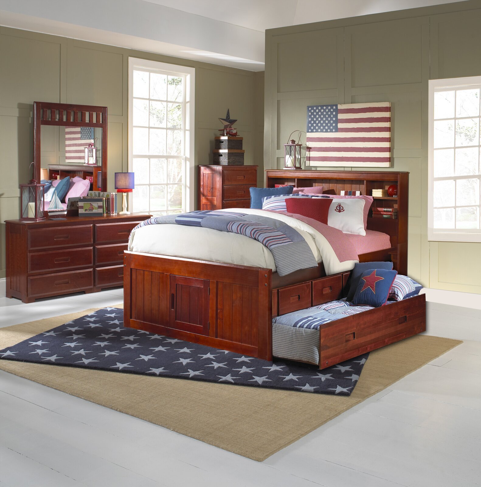 Twin Extra Storage Bed with Headboard