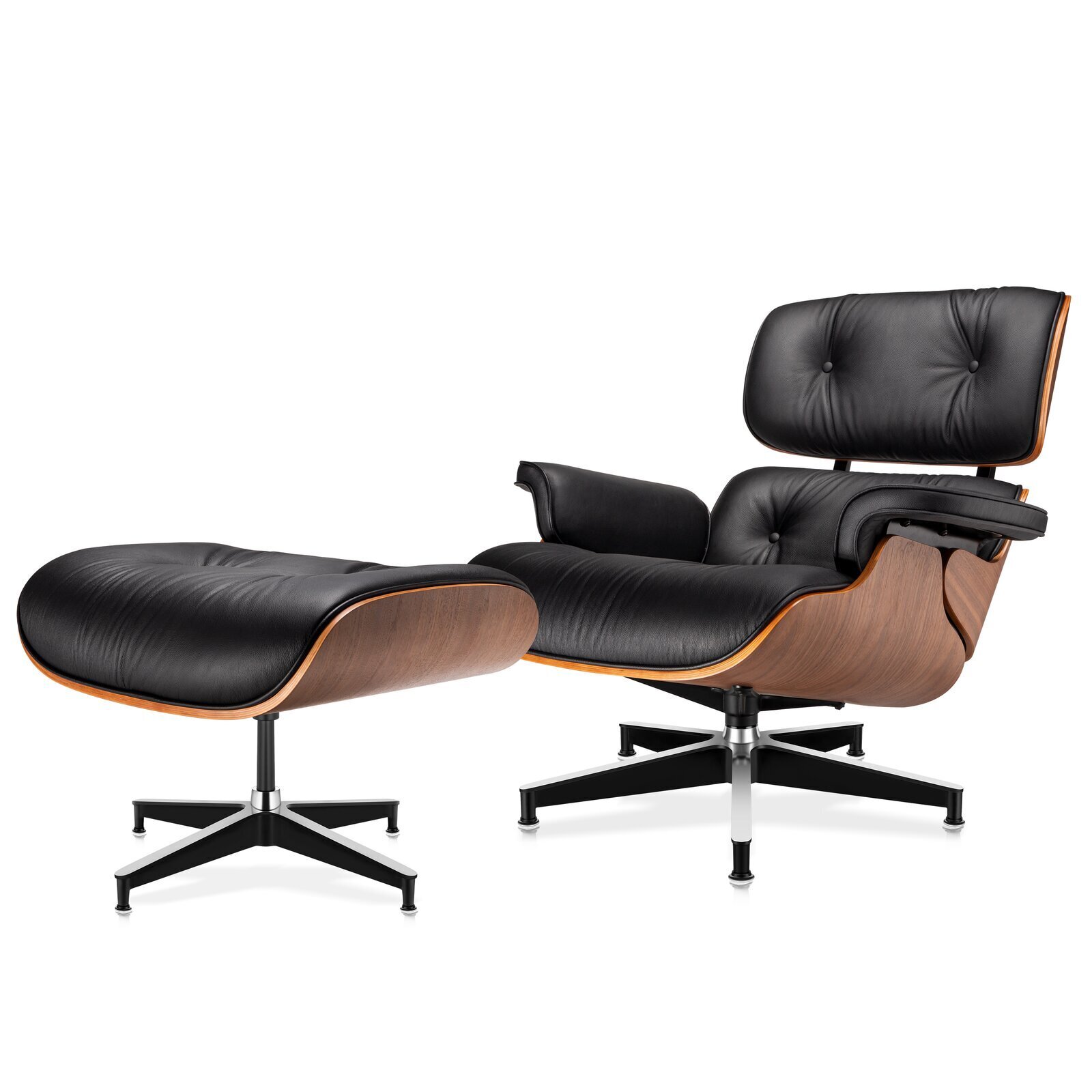 Two Piece Mid Century Modern Seat and Stool