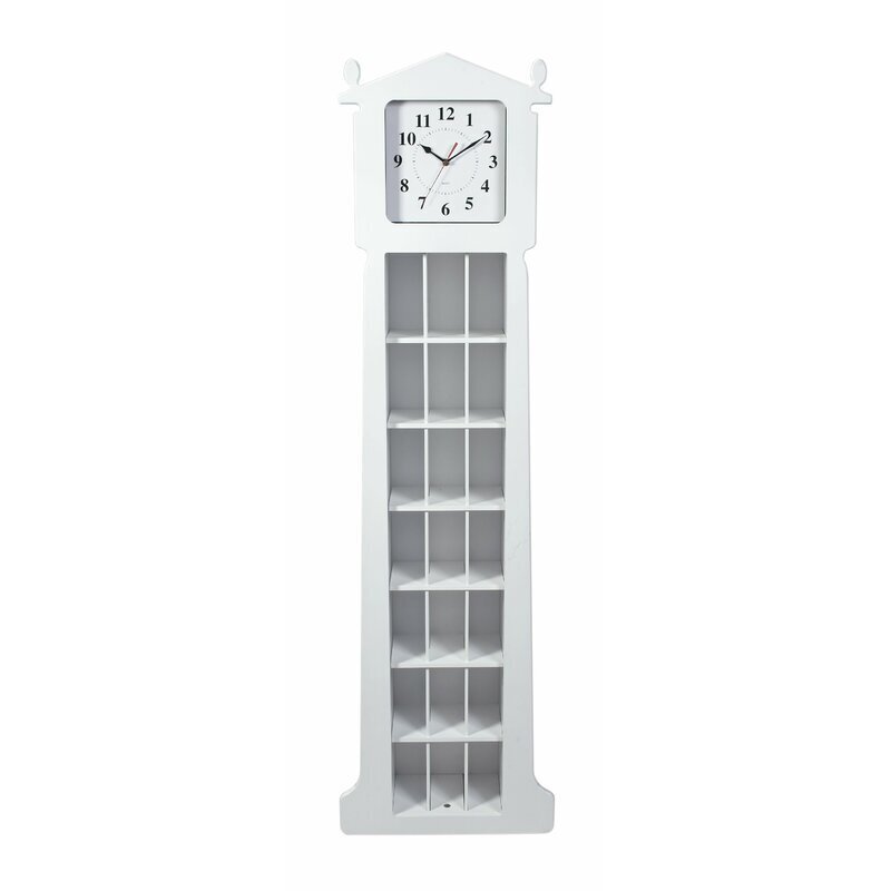 Whimsical White Grandfather Clock