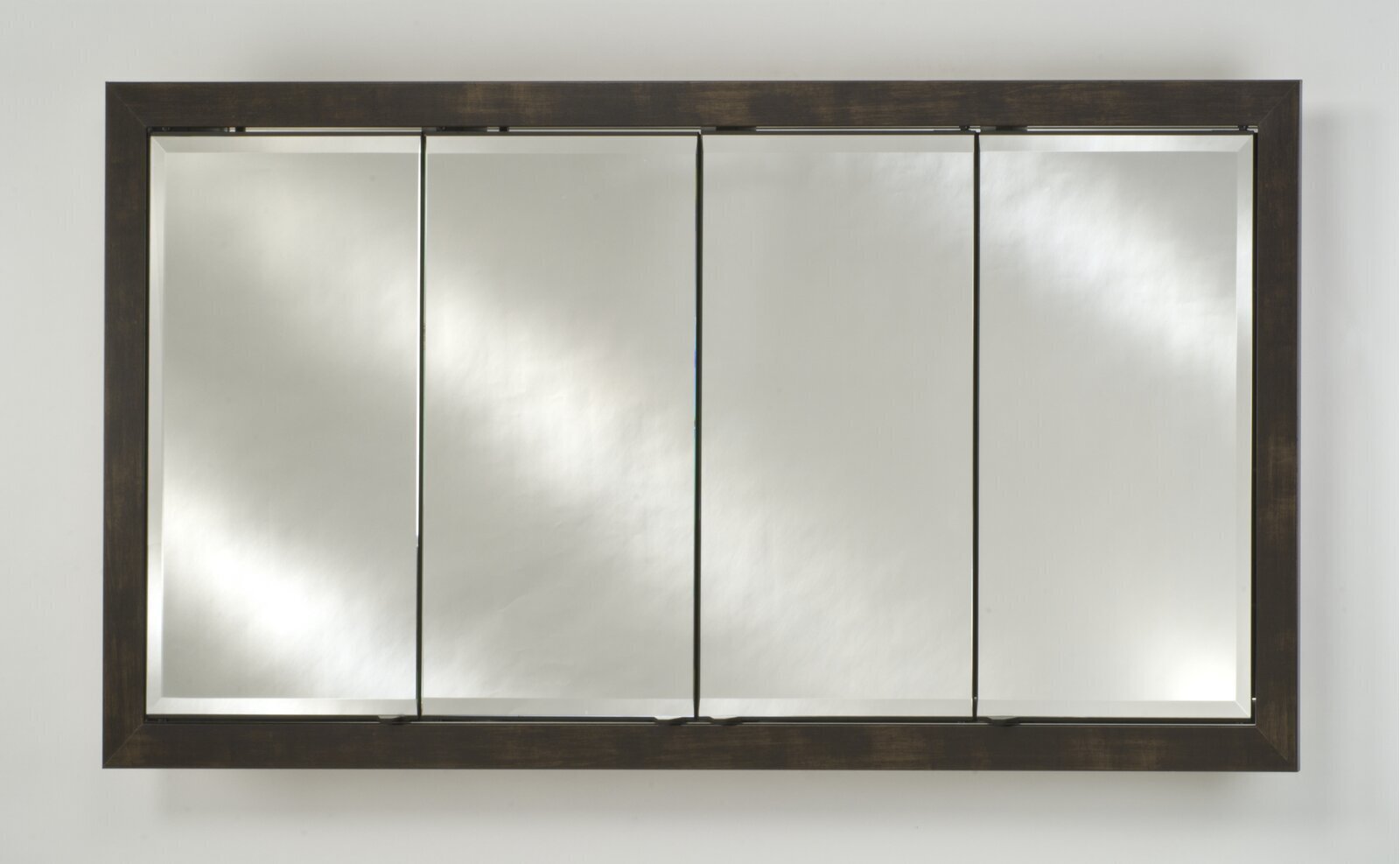 Wide Matte Black Recessed Medicine Cabinet