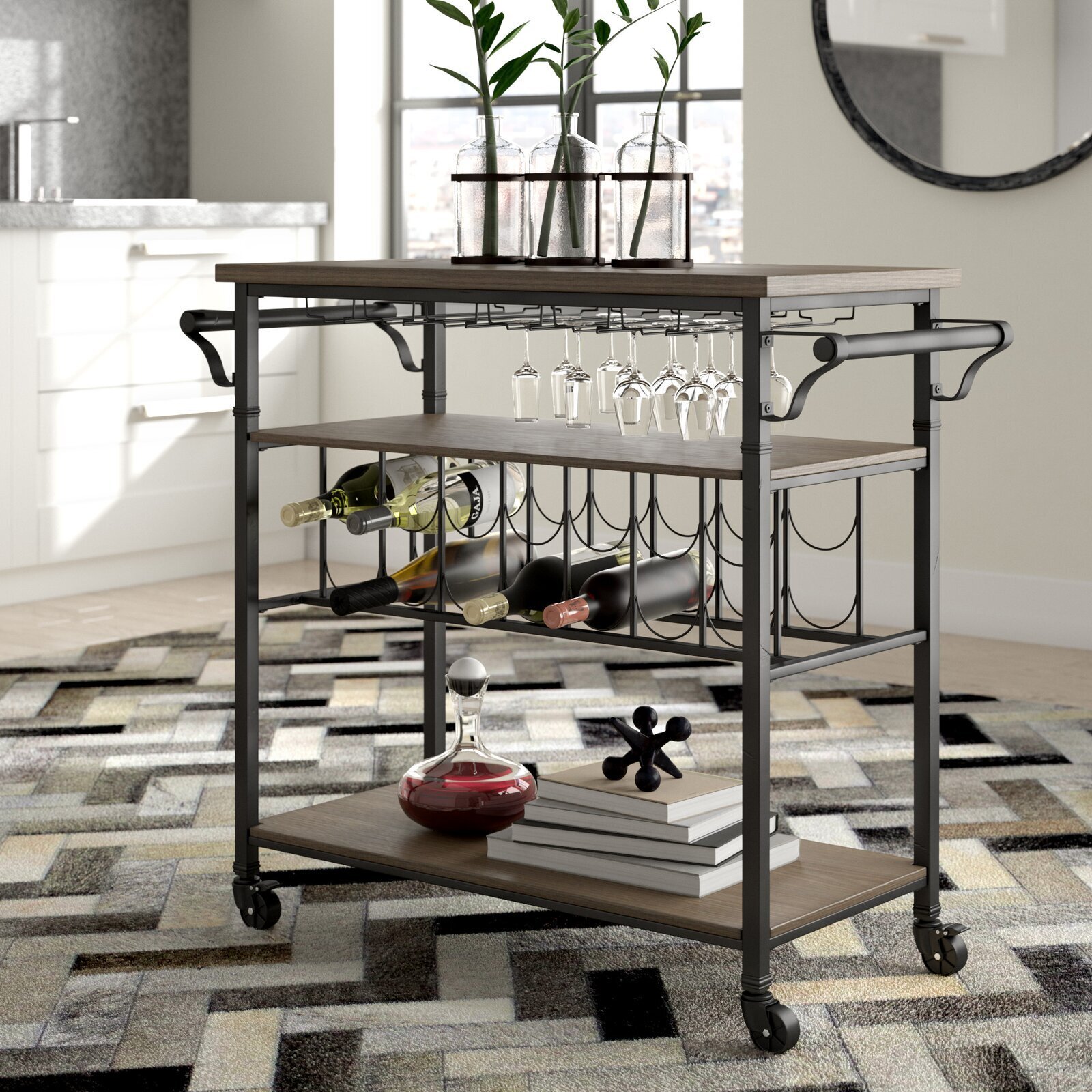 Wide Wine Rack in Island