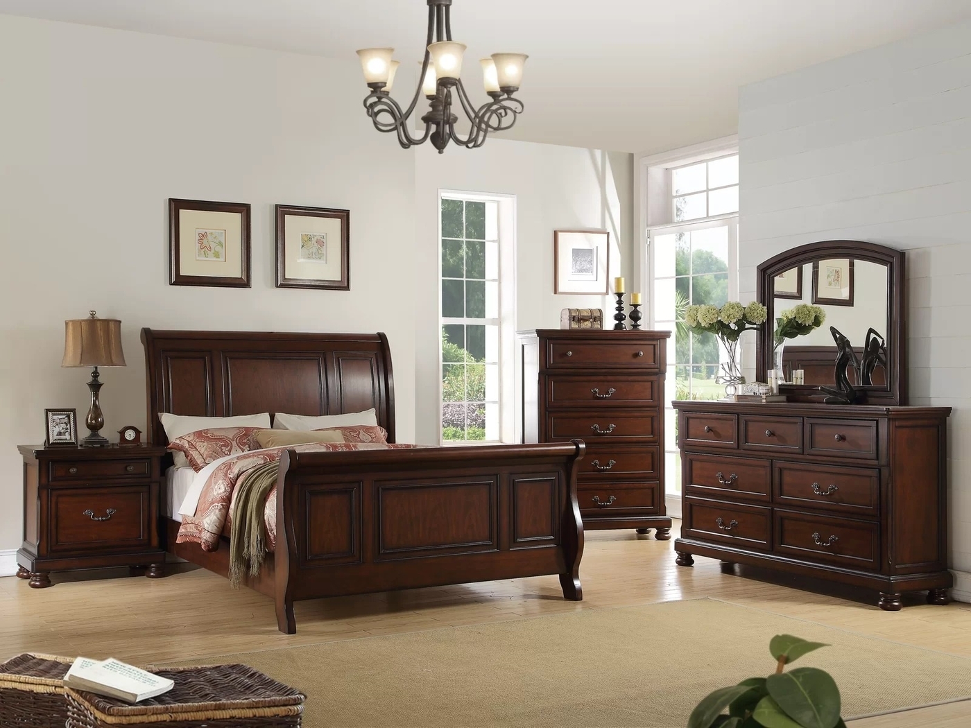 Sleigh bed frame