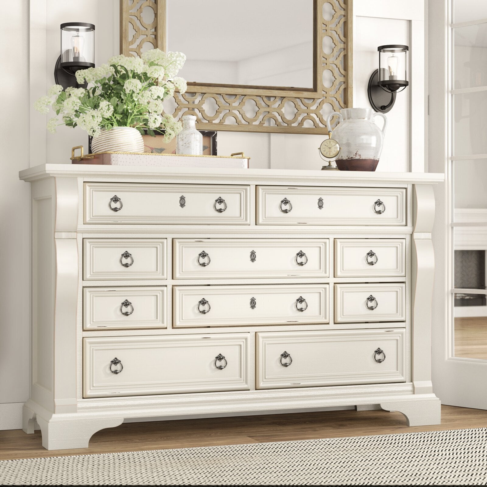 10 Drawer Shabby Chic Dresser 