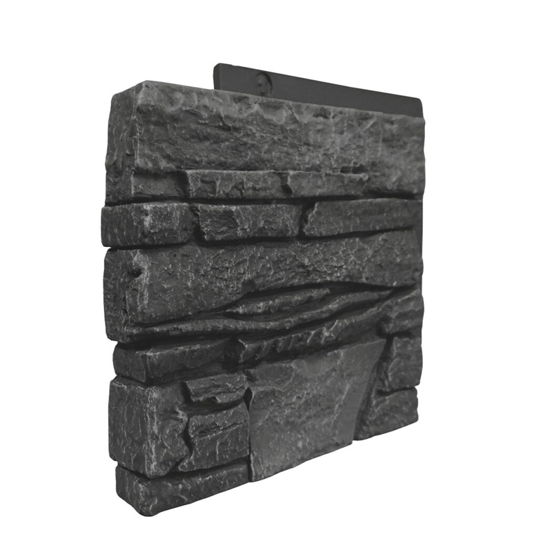 12.5" x 12" Stone Wall Paneling in Charcoal