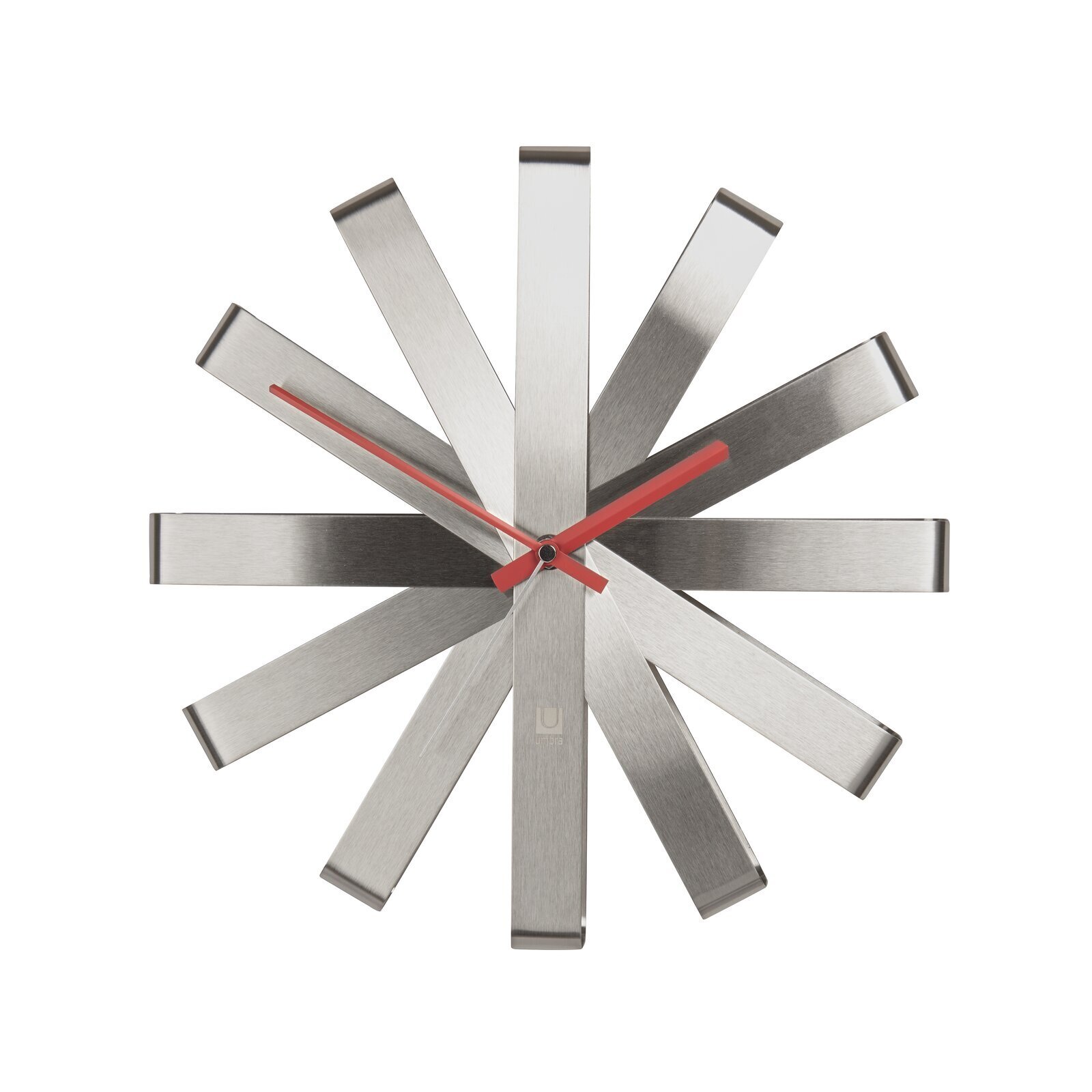 12 Inch Ribbon Style Stainless Wall Clock