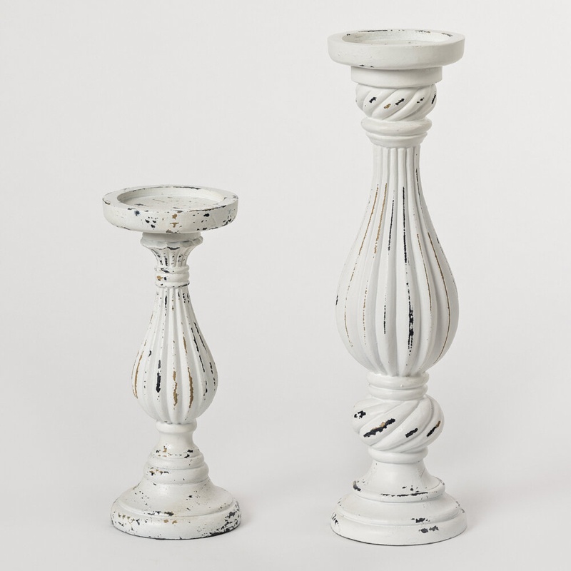 2 Piece Plastic Tabletop Candlestick Set