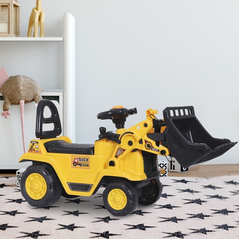 3 In 1 Ride On Bulldozer Toy Pulling Car
