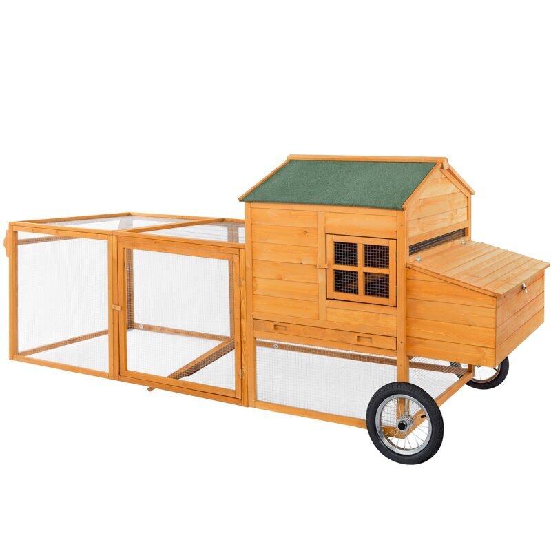 34 7 Sq Ft Chicken Tractor with Run