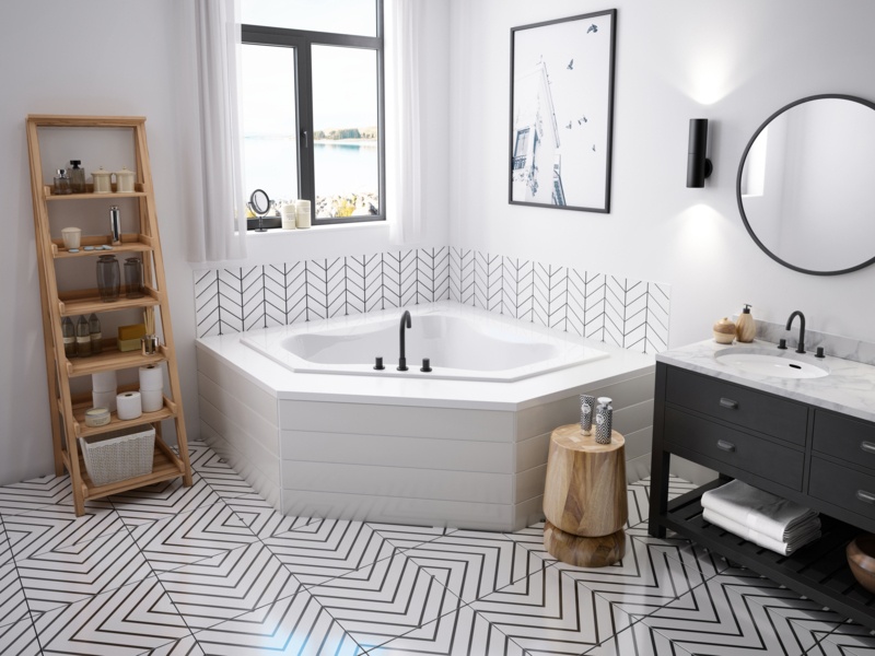 60'' x 60'' Drop In Acrylic Bathtub