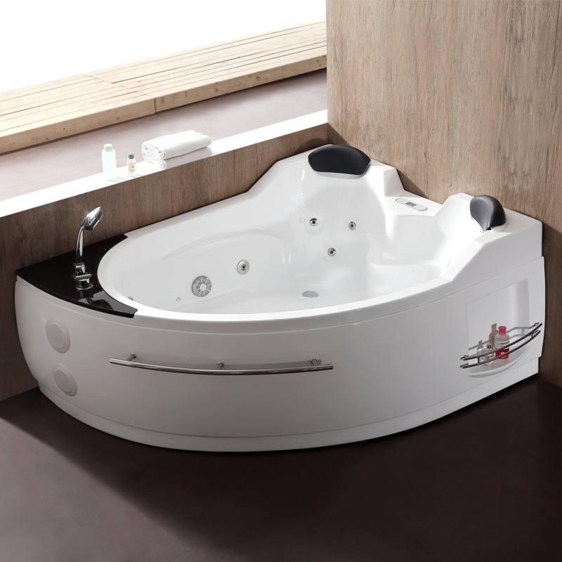 66.75'' x 52.75'' Corner Whirlpool Bathtub with Faucet
