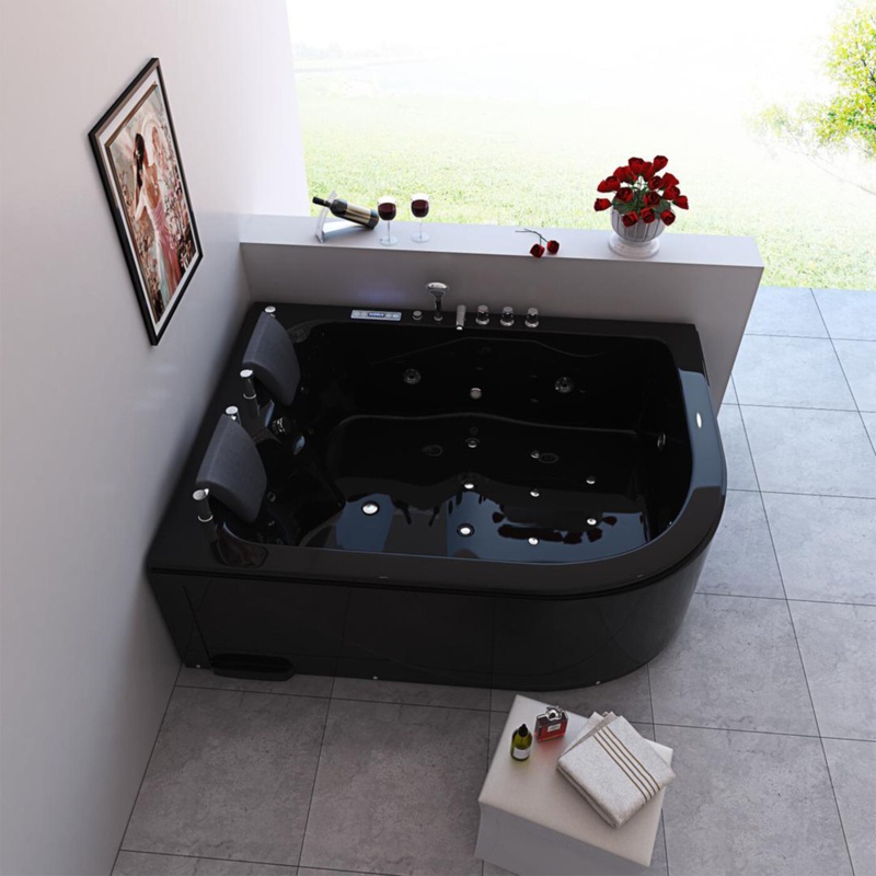 70.8'' x 47.2'' Corner Whirlpool Acrylic Bathtub with Faucet
