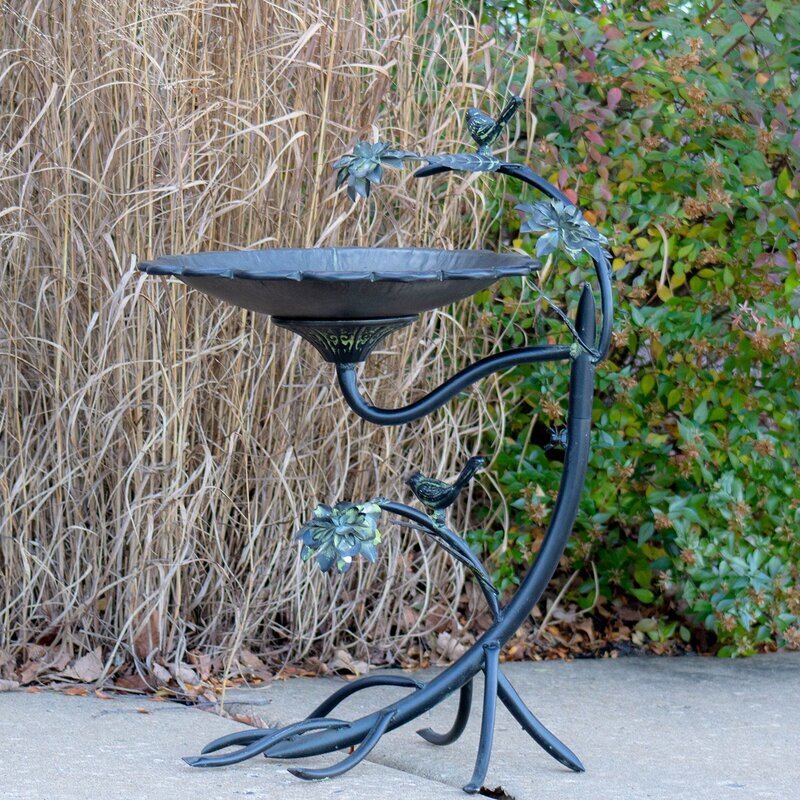 A Delightful Iron Bird Bath 