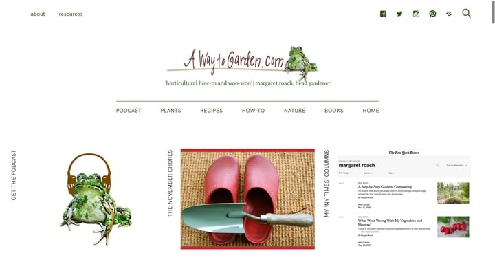 a way to garden website homepage