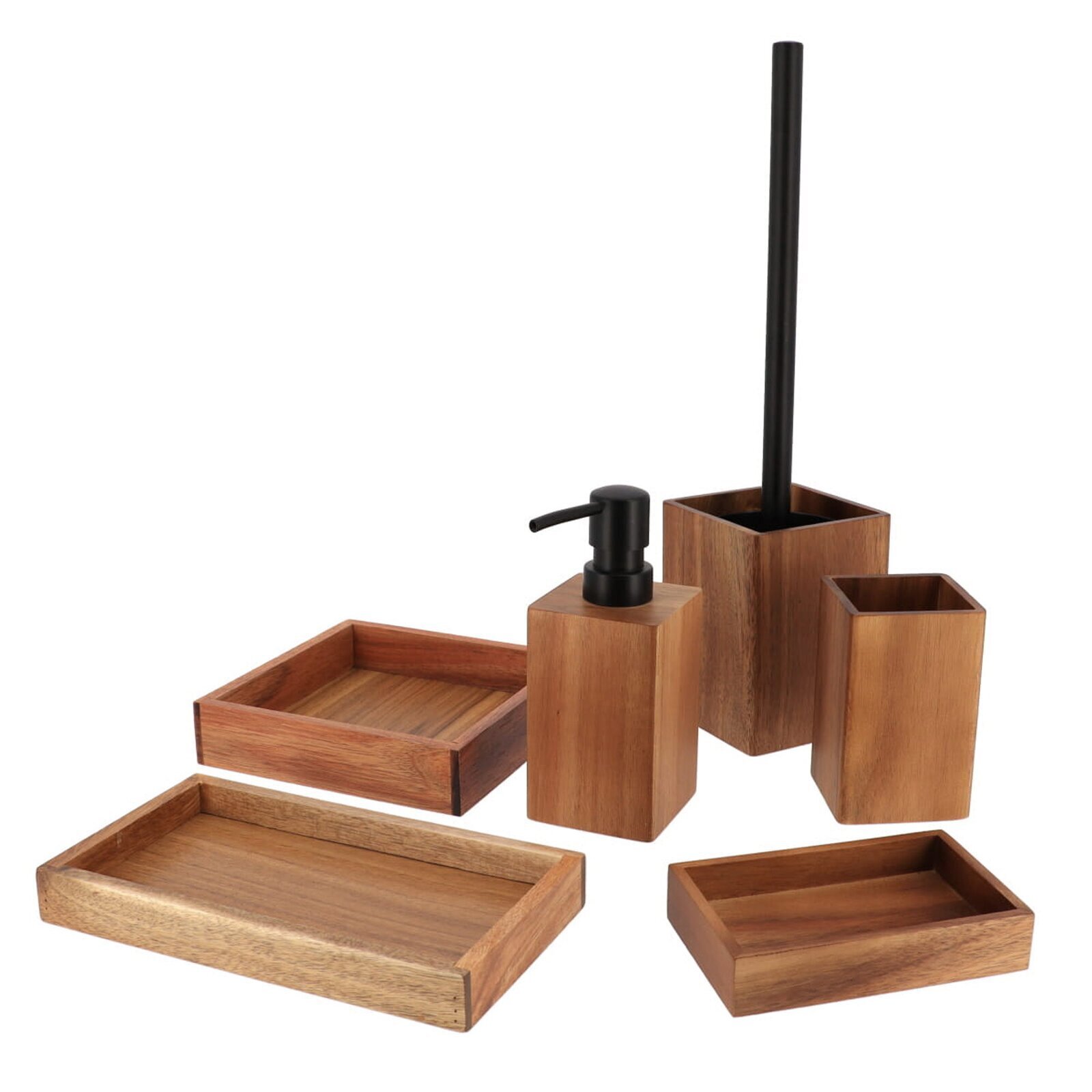Acacia Wood Bathroom Accessories