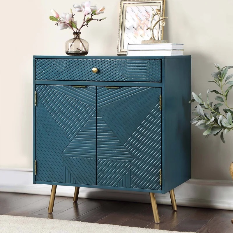 Accent hand painted cabinet 