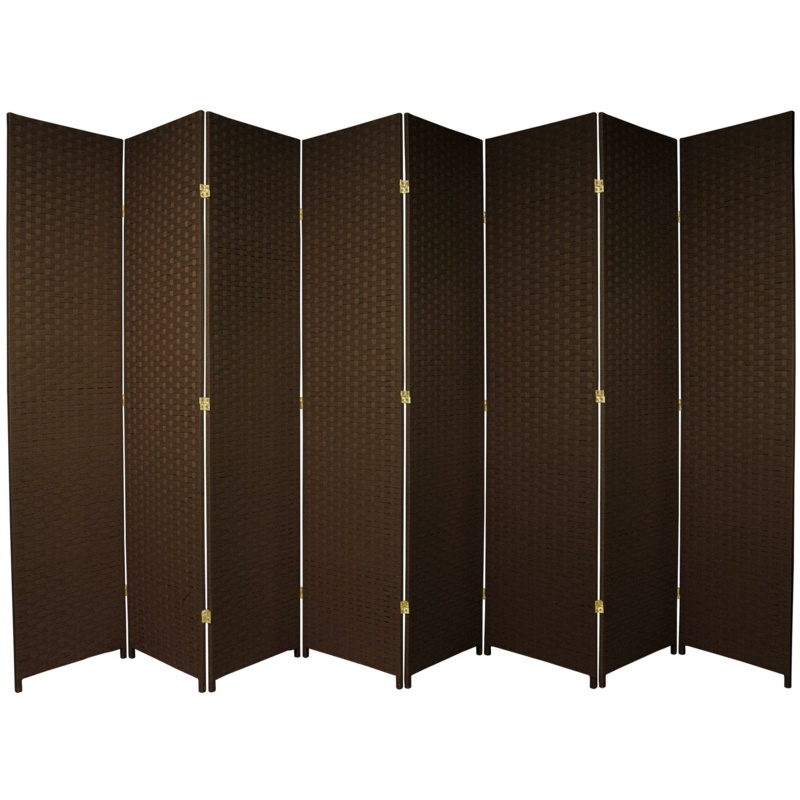 Addylin 128" W x 83" H 8 - Panel Woven Fiber Folding Room Divider