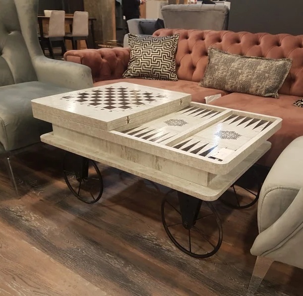 Adjustable Chess Board Coffee Table