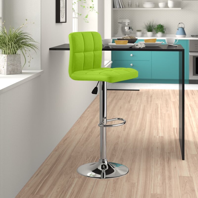 Adjustable height vinyl bar stool