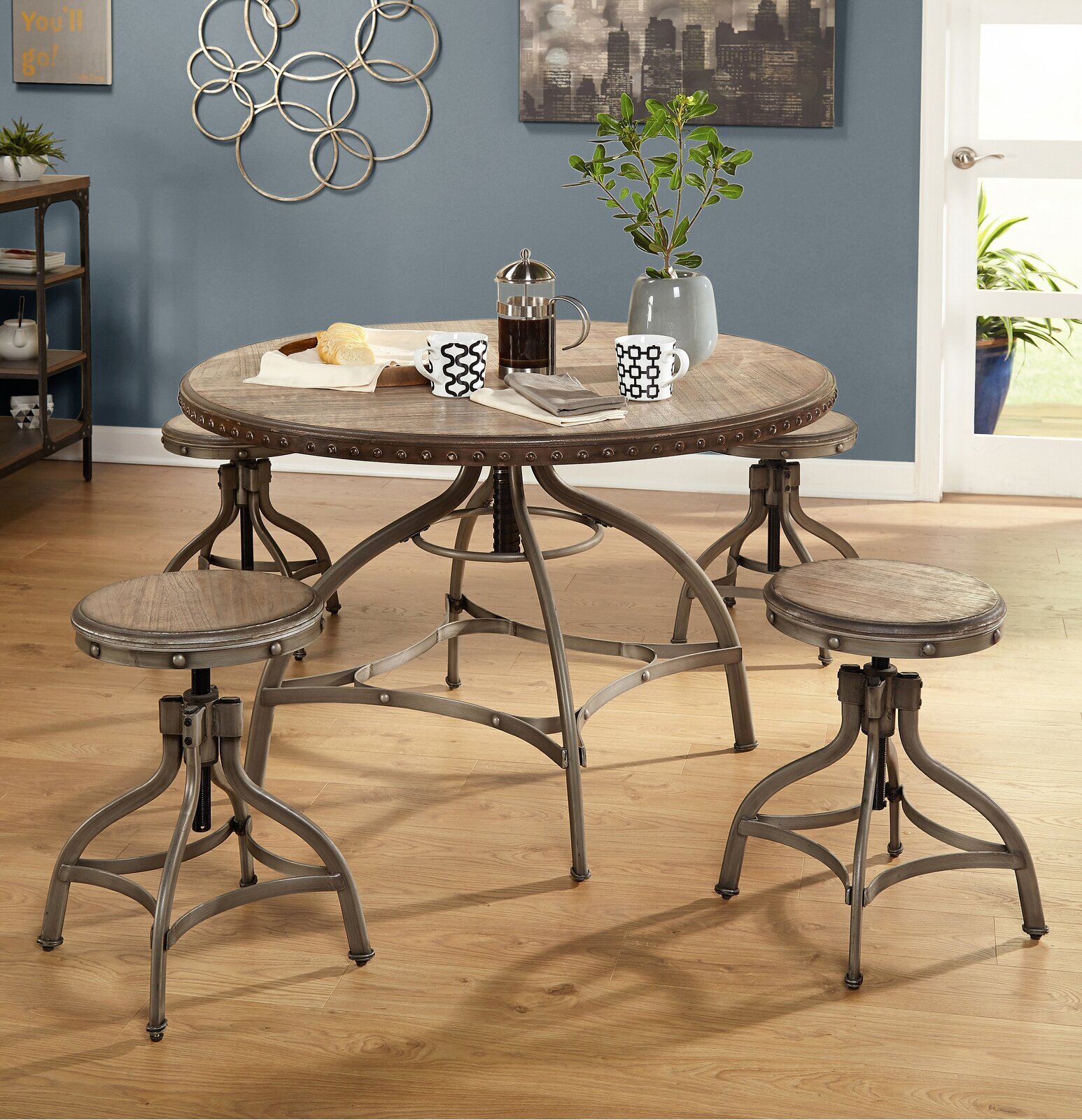 Adjustable Wrought Iron Dining Set