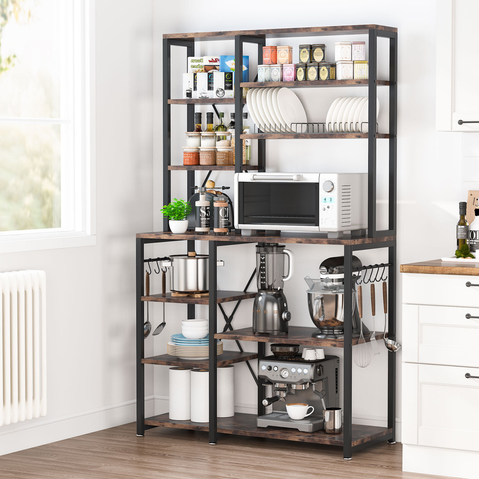 All in One Modern Baker's Rack Storage